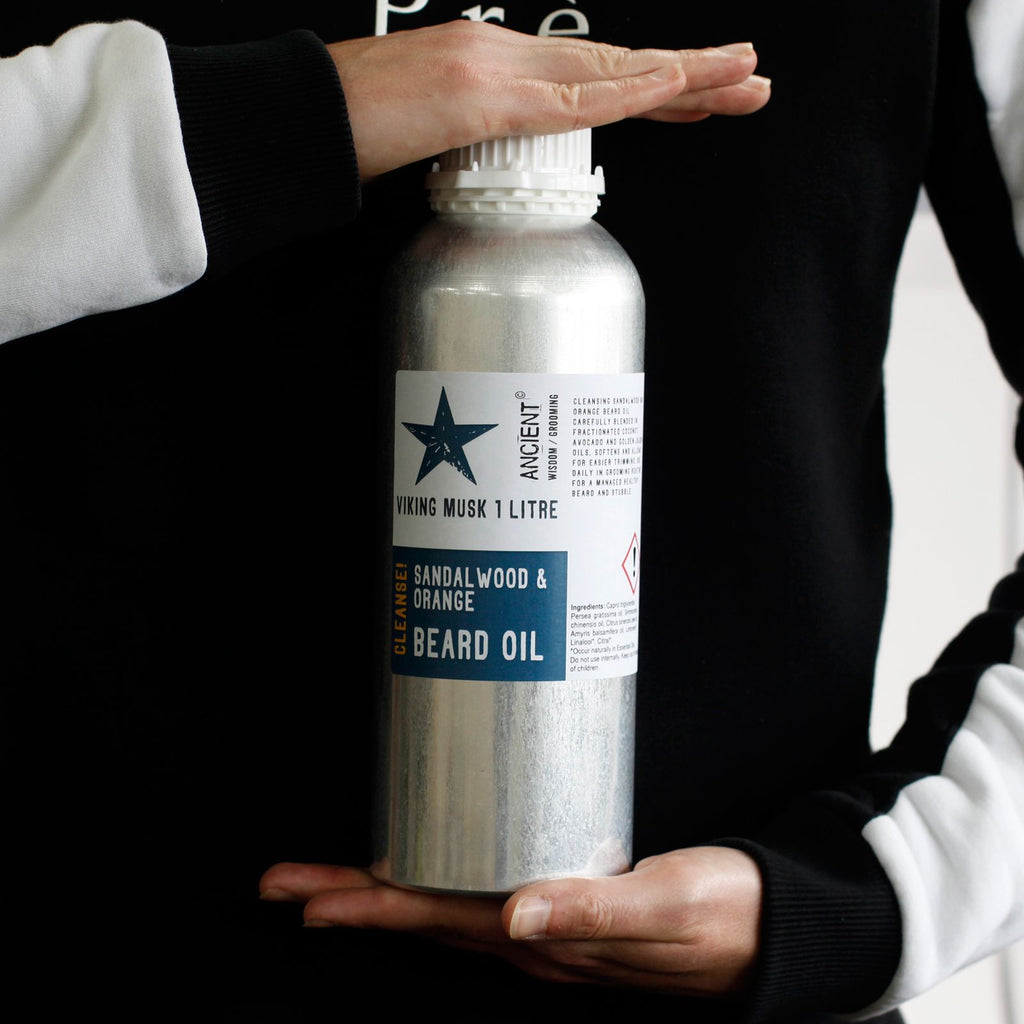Aceite de Barba de 1 Litro - Almizcle Vikingo - ¡Limpia!