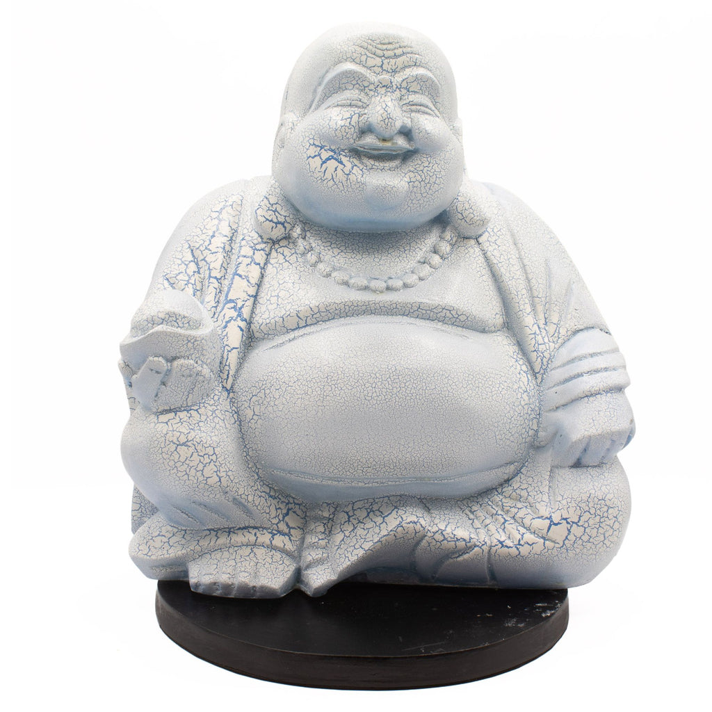 Lámpara del Buda Risueño - Azul Cielo - Base Redonda