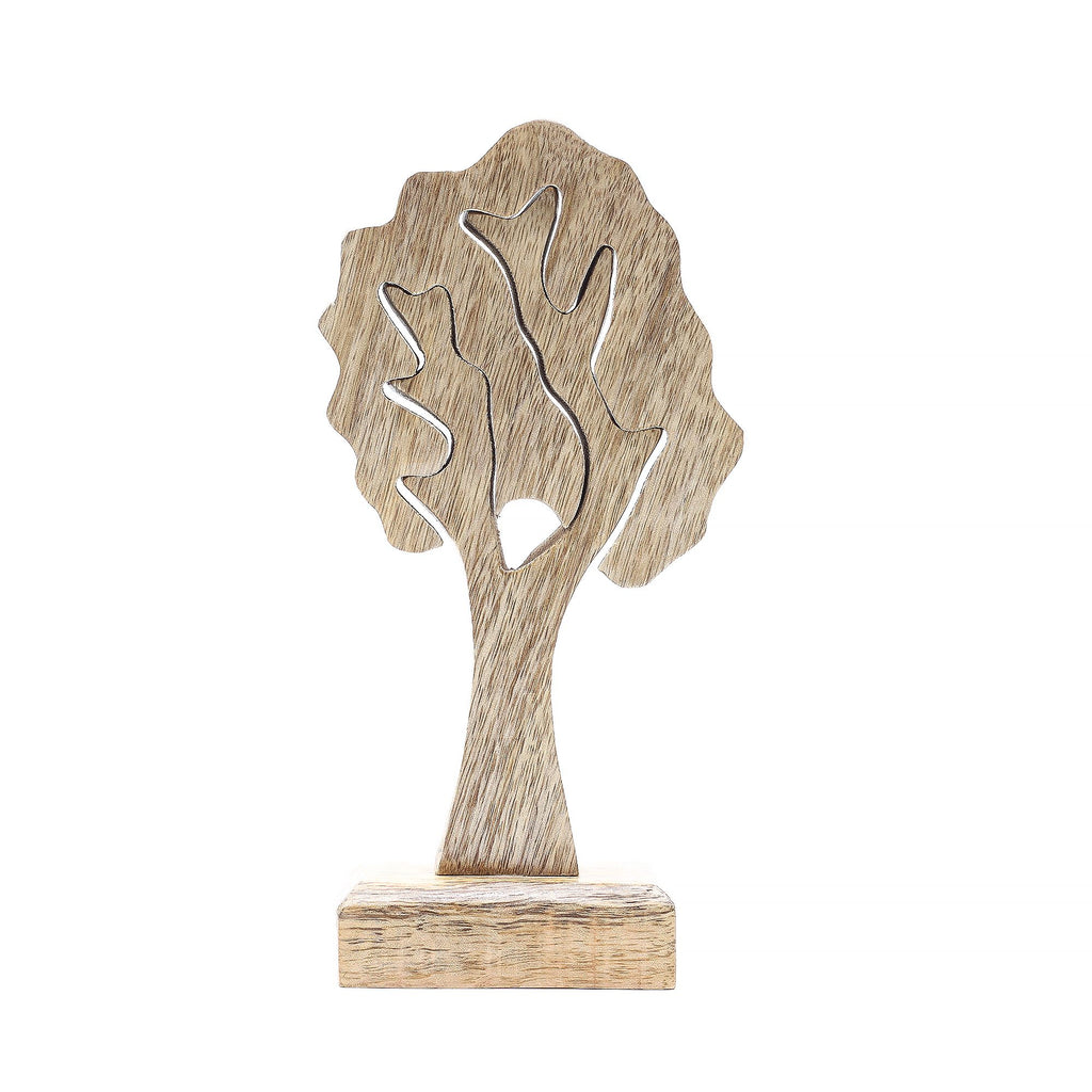 Perdido en el bosque - Decoración de madera 3D de un solo árbol - 20x10cm