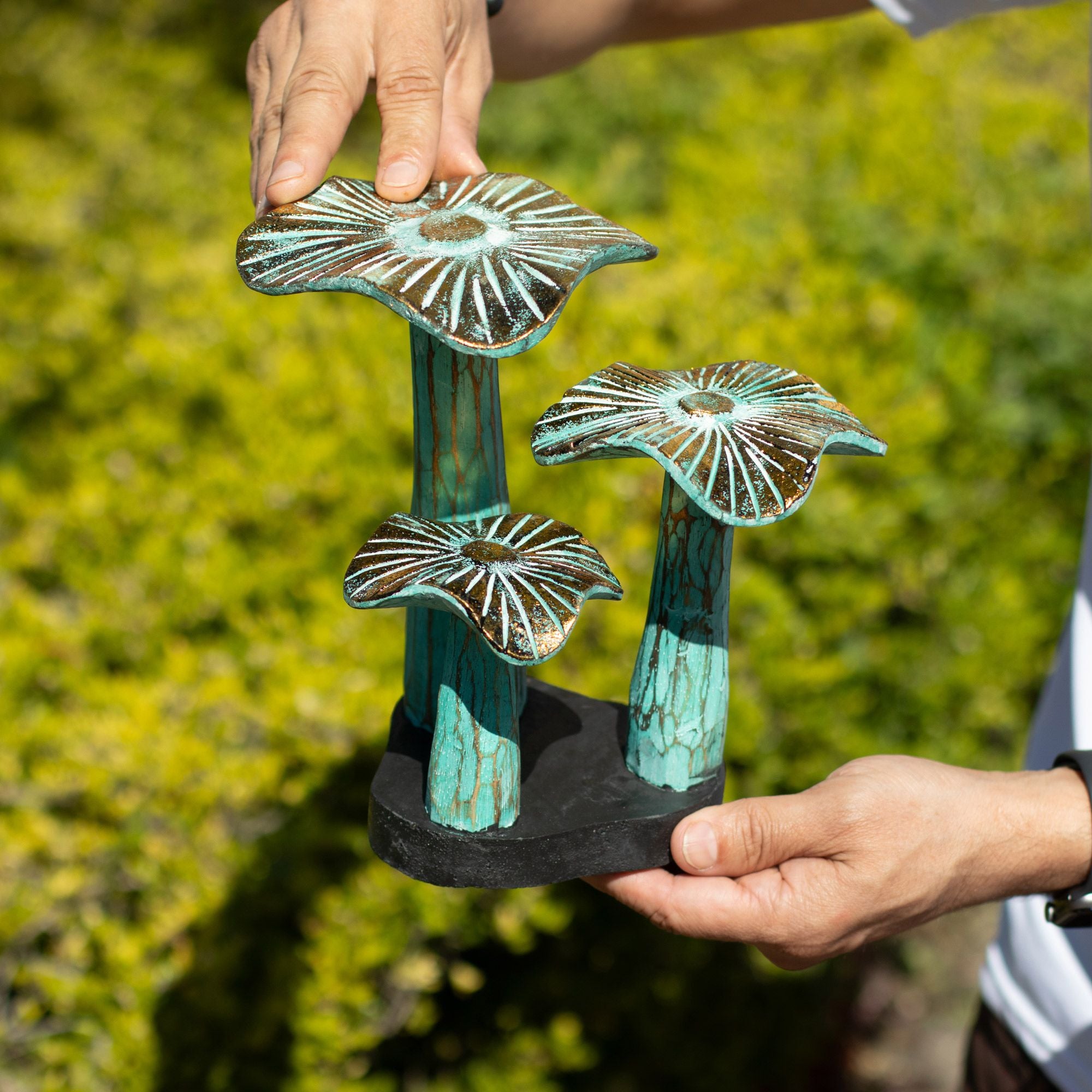Pequeño arte de seta dorada - 20cm - Greenwash