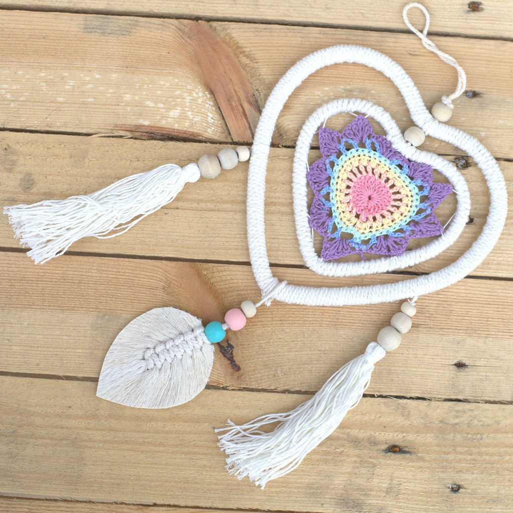 Atrapasueños - Corazón Multicolor Mediano