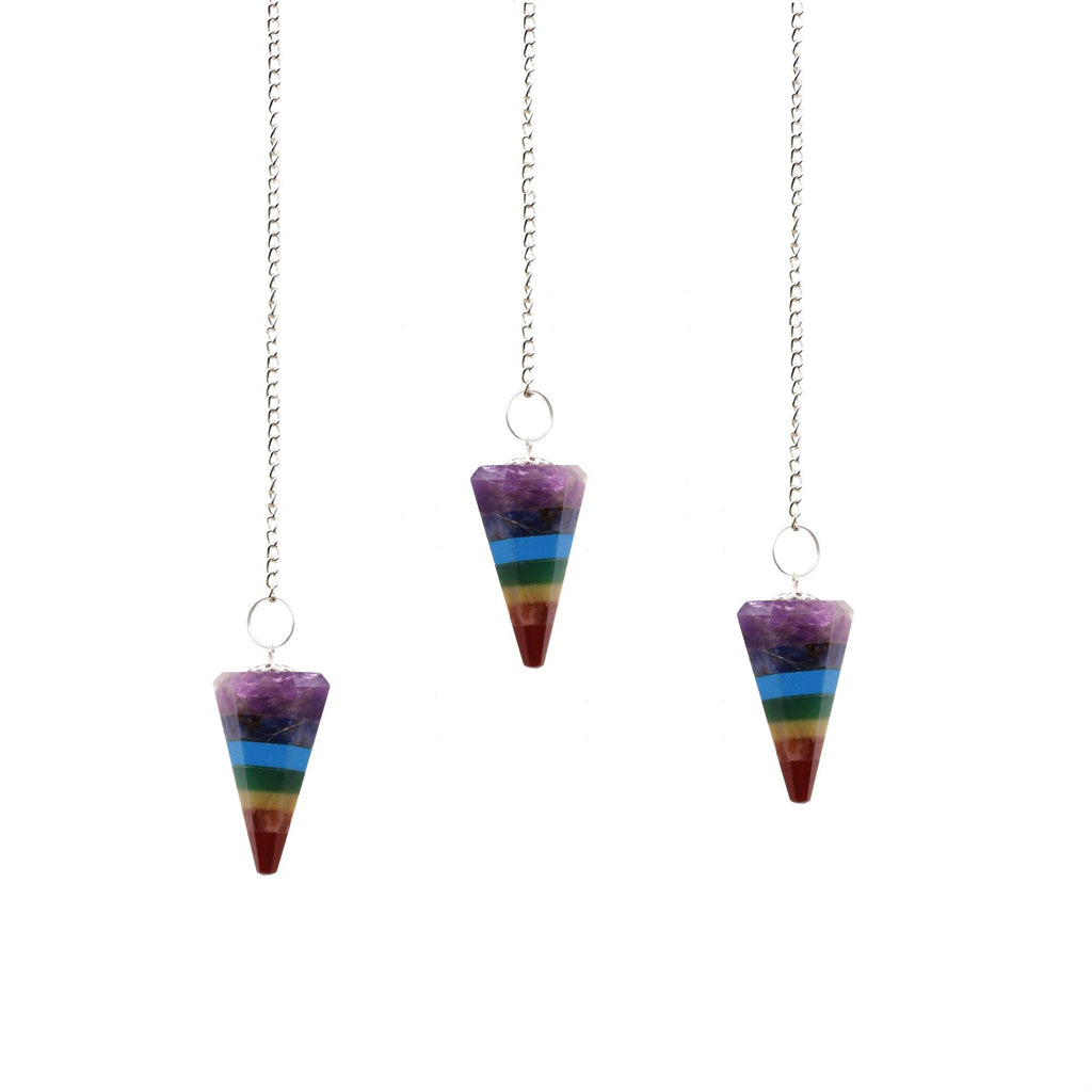 Péndulos Especiales - Chakra 7 Piedras