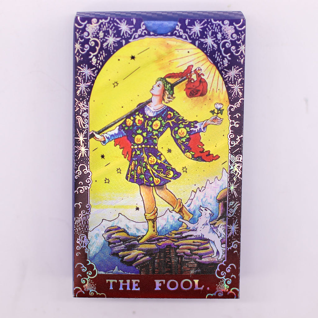Conjunto de cartas de Tarot con foil azul - Mandala - con folleto