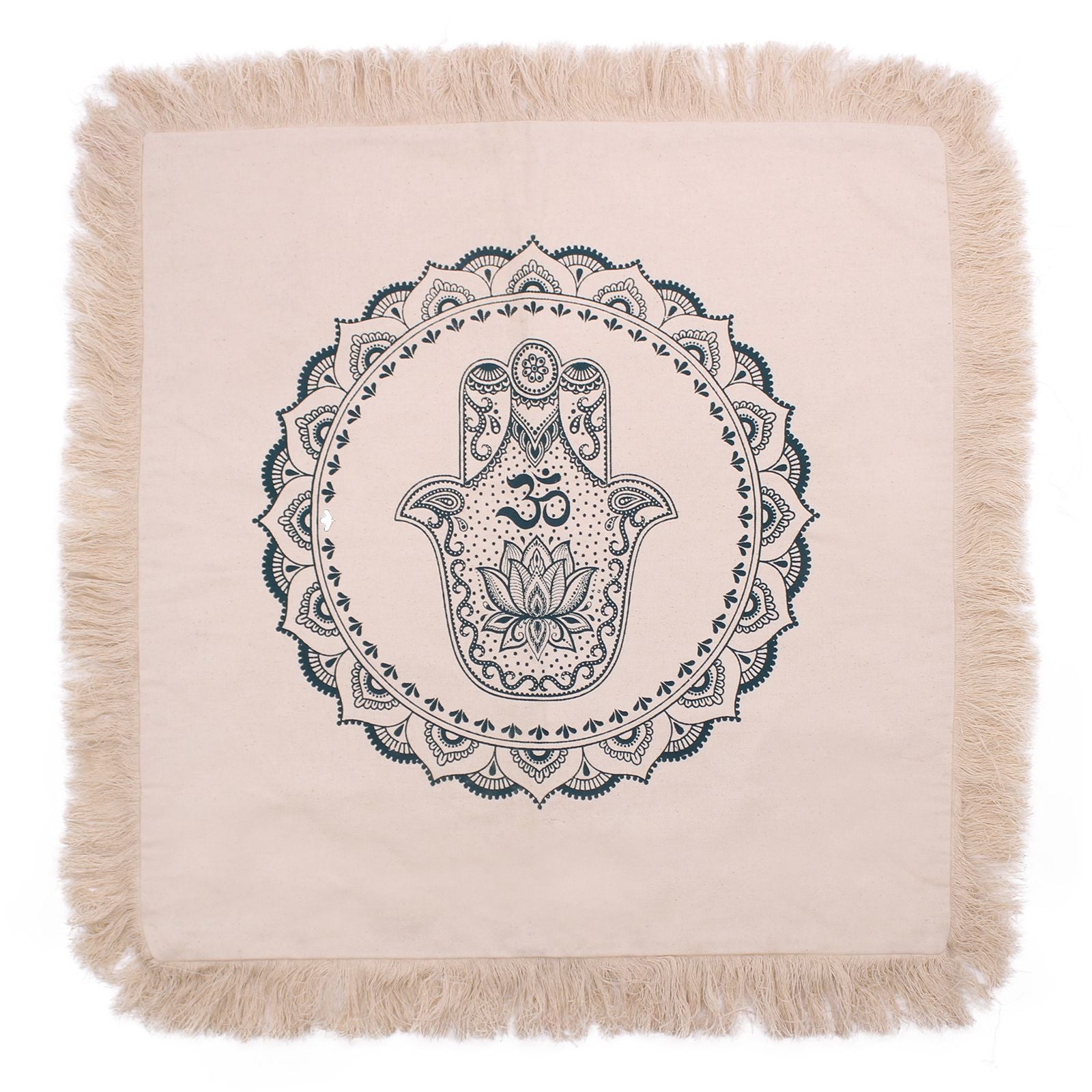 Cojín Hamsa Mandala - 60x60cm - verde