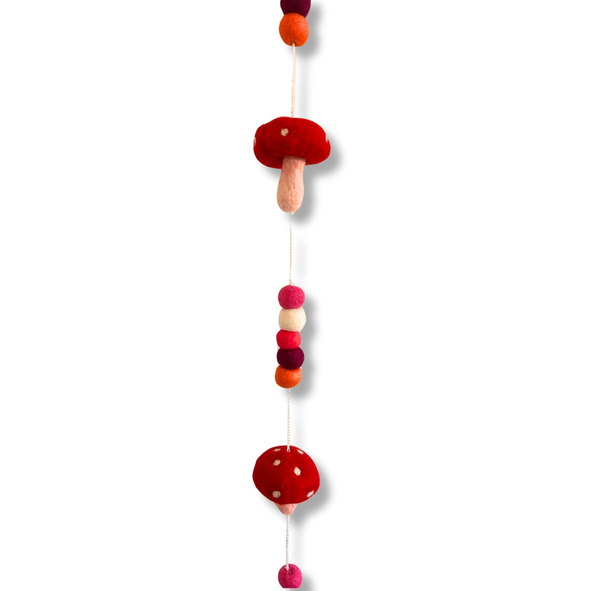 Colgante de Pared de Fieltro - Hongos de Sombrero Rojo