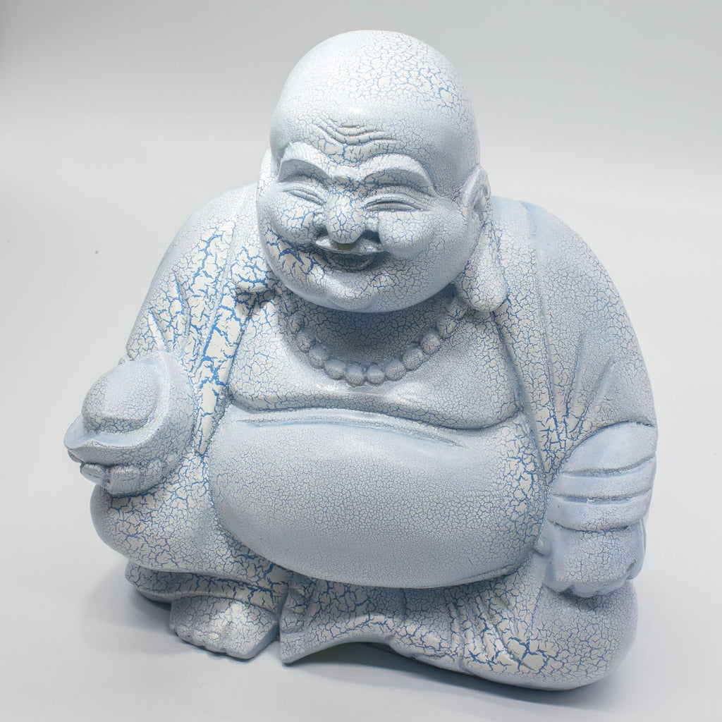 Lámpara del Buda Risueño - Azul Cielo - Base Redonda