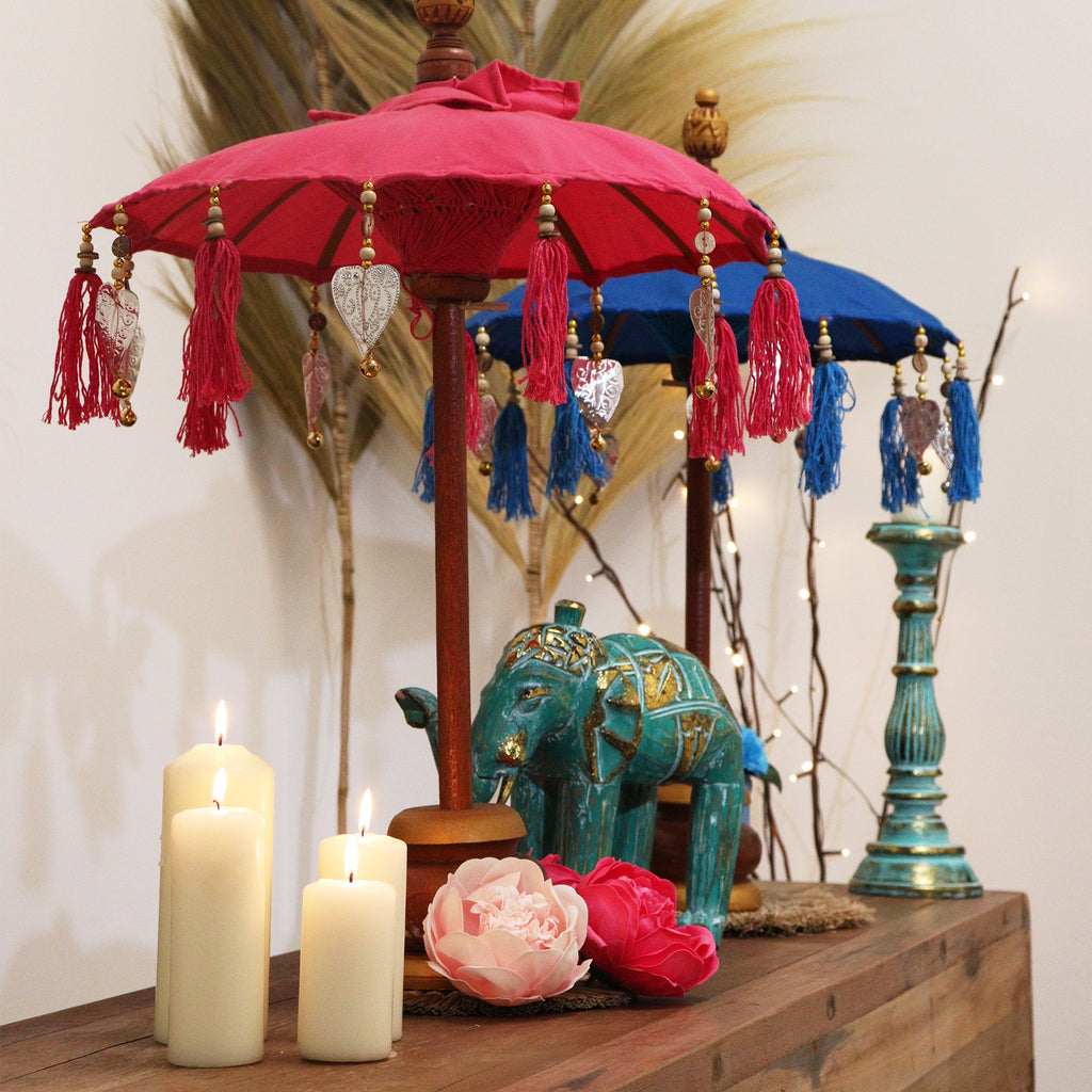 Sombrilla Bali Home Decor - Algodón - Rosa - 40cm