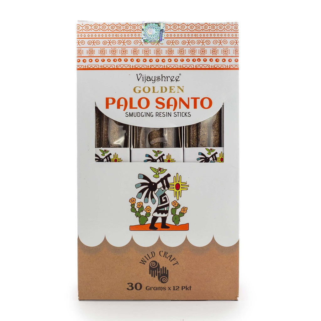 Varillas de resina para difuminar Palo Santo dorado de 30 g (6 unidades)
