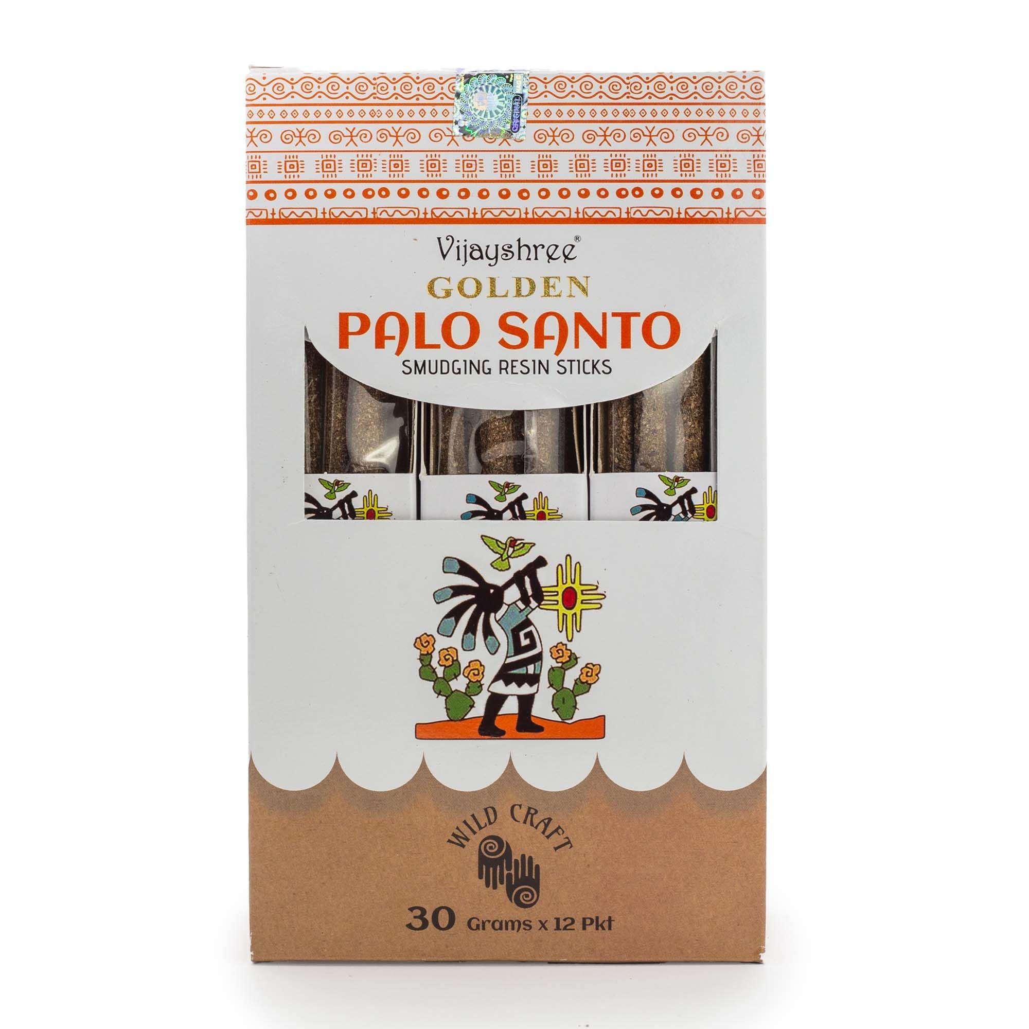 Varillas de resina para difuminar Palo Santo dorado de 30 g (6 unidades)