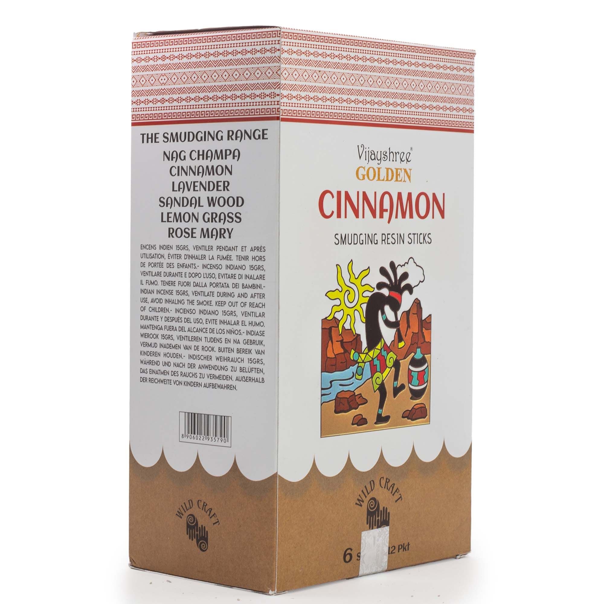 Palitos de resina para sahumar con canela dorada - 30 g