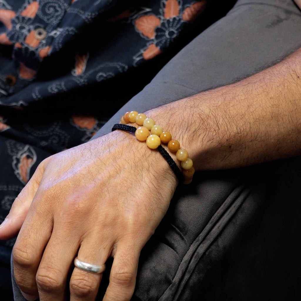 Pulseras de Doble Poder de Piedras Preciosas - Aventurina Amarilla