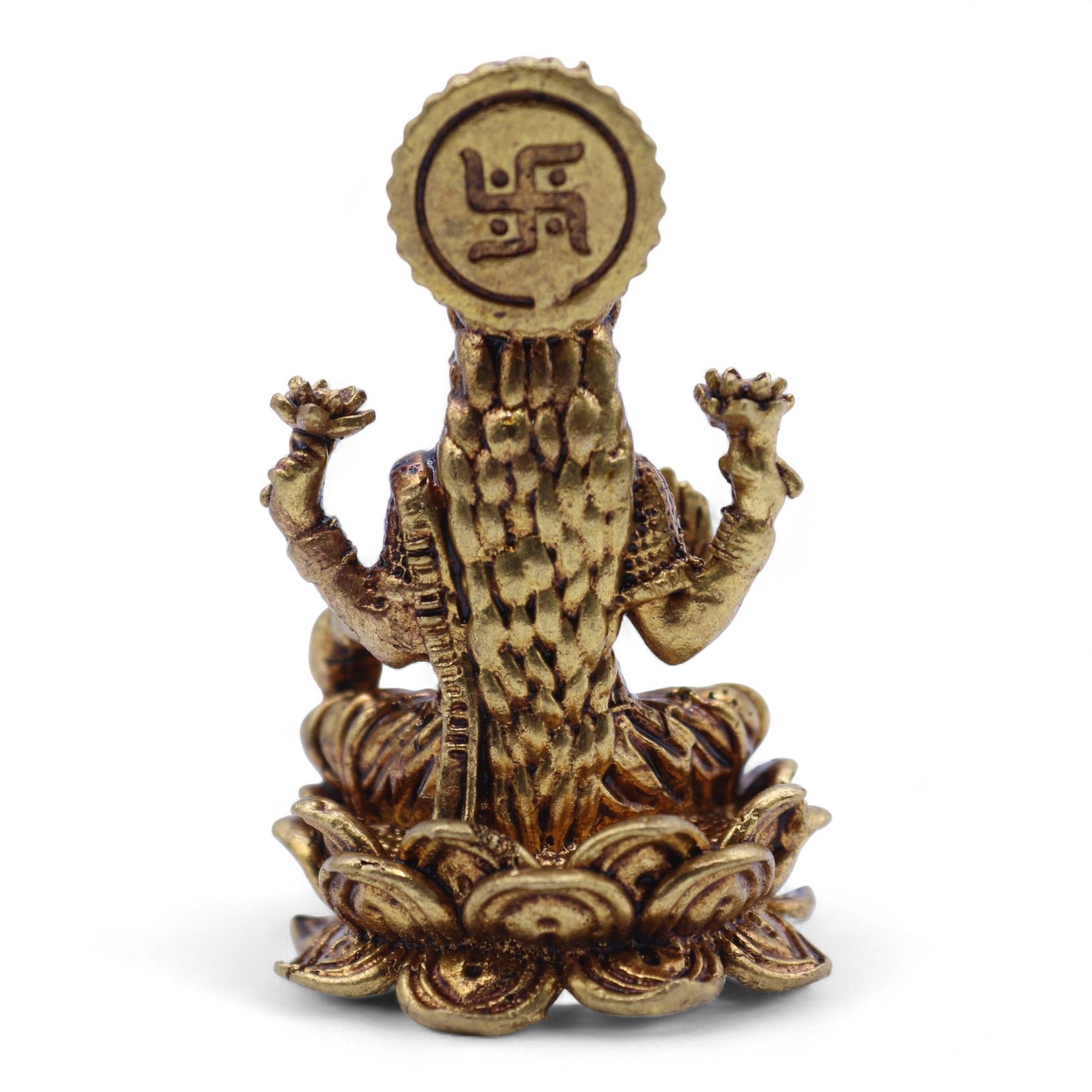 Dioses en miniatura de latón - Laxmi (52 g) - 49 mm
