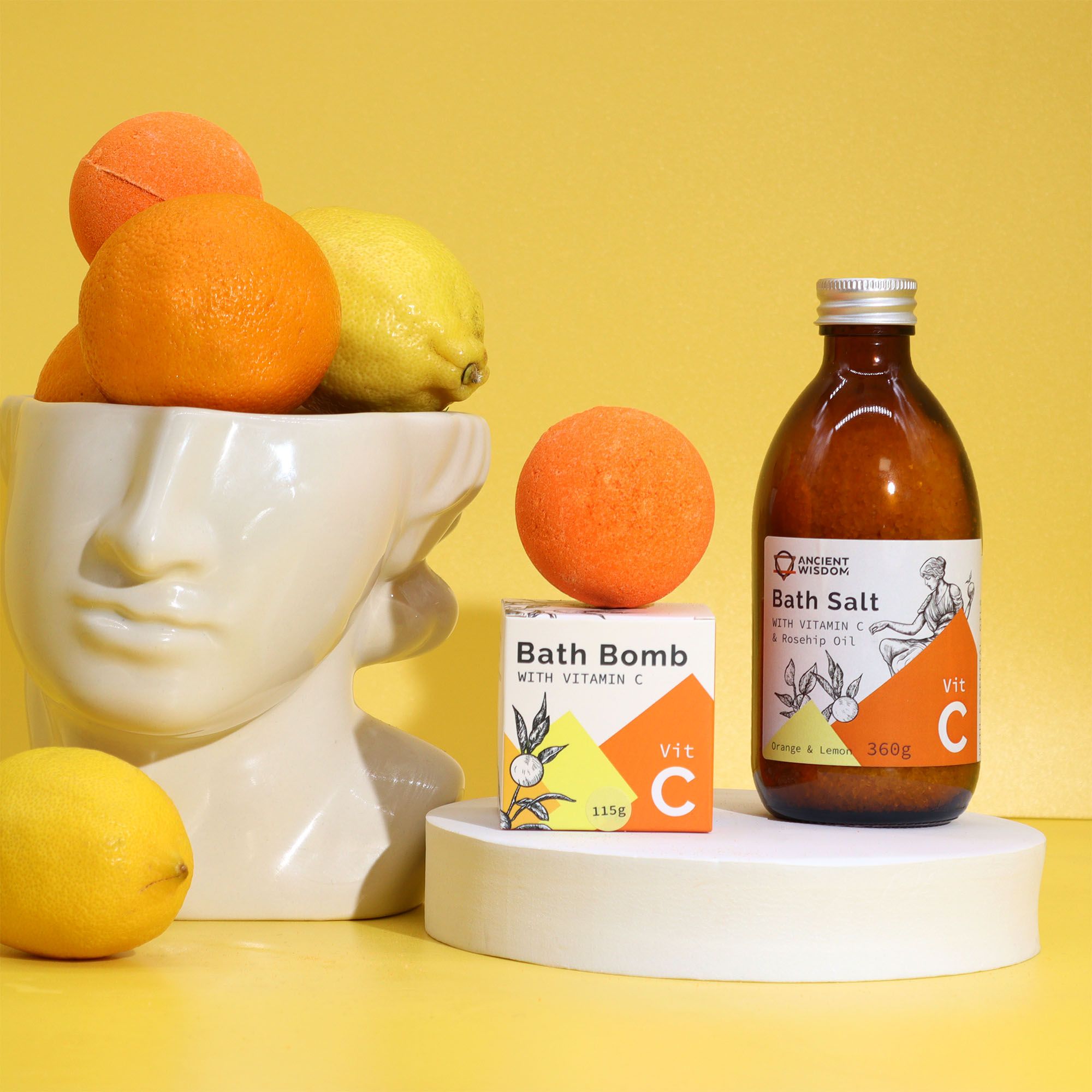 Bomba de Baño con Vitamina C y Aceites Esenciales