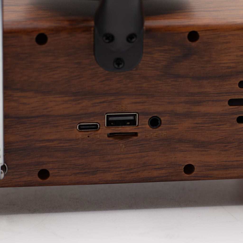 Altavoz de gramófono doble mini retro - Bluetooth - 5,4 vatios x 2