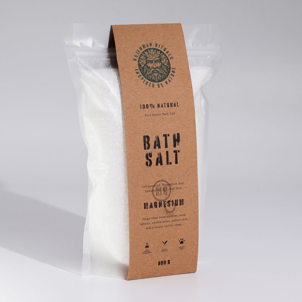 Greenman Rituals Sal de baño de Epsom con magnesio – Fórmula pura