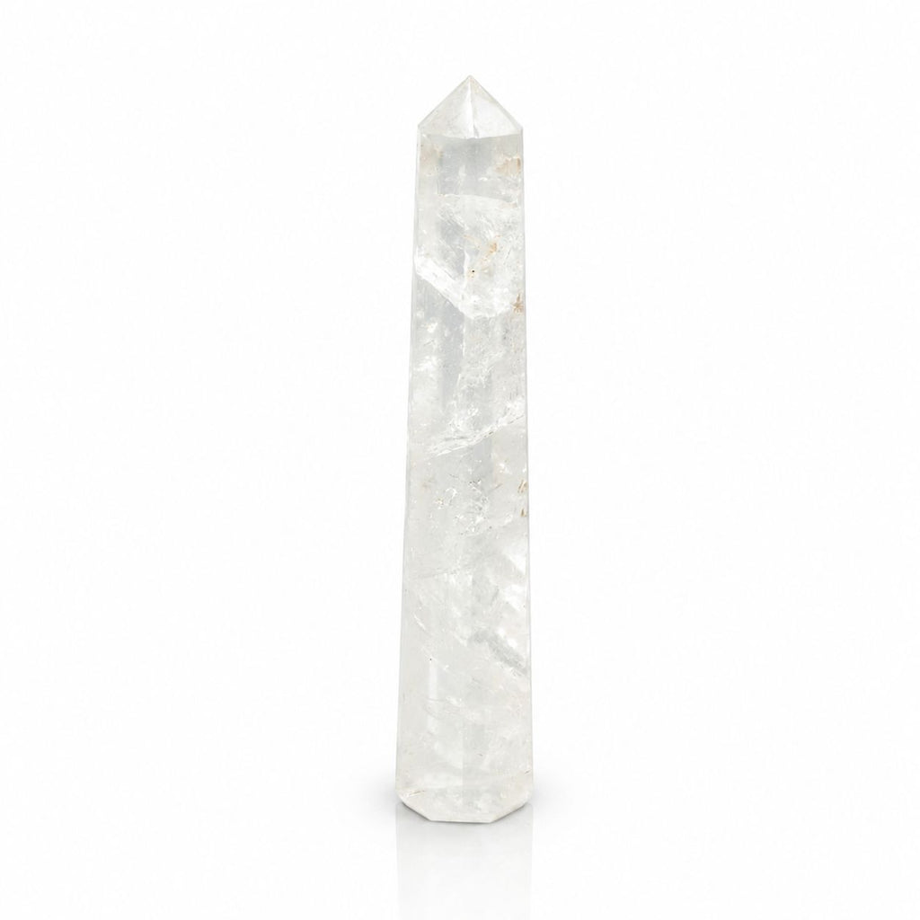 puntas de obelisco de seis caras de piedra preciosa, aprox. 17 cm - cristal de roca