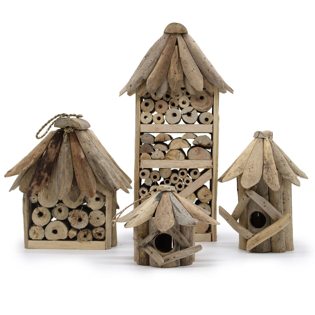 Refugio de insectos y abejas Driftwood - Casa de dos pisos