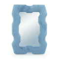 Espejo suave y ondulado – Marco grueso – Azul real (30.5x22.5x2.3cm)