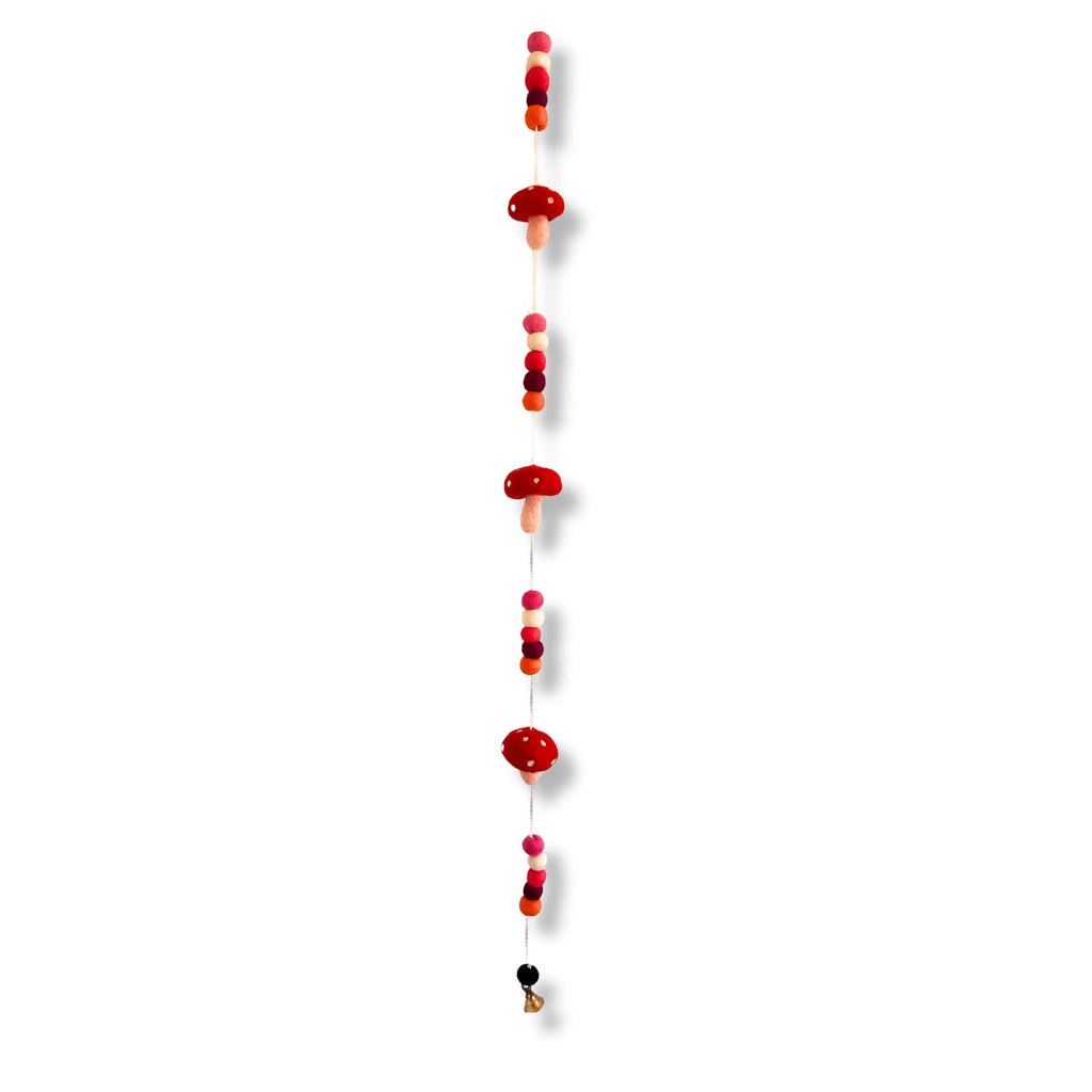 Colgante de Pared de Fieltro - Hongos de Sombrero Rojo
