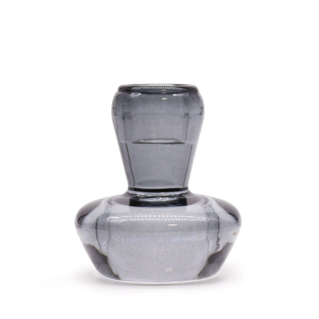 Portavelas reversible con diseño de seta para cena / vela de té - Gris medianoche