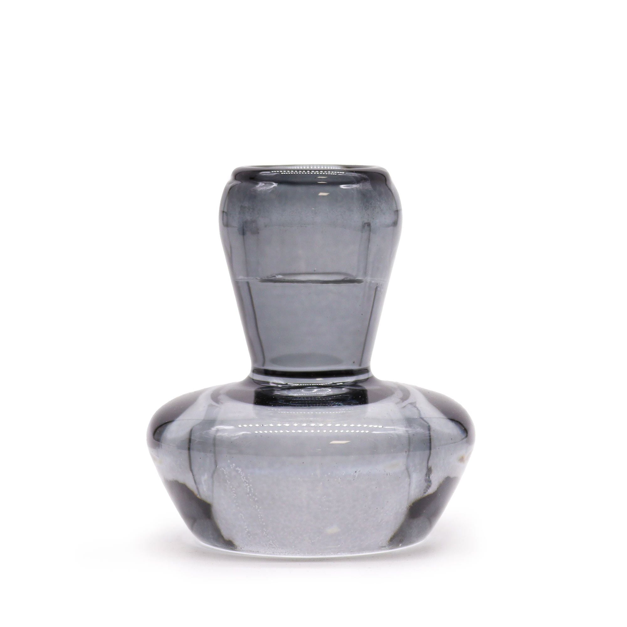 Portavelas reversible con diseño de seta para cena / vela de té - Gris medianoche