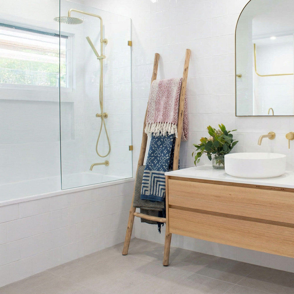 Grande escalera de madera Kemu - 1.5m - natural - Estilo japonés