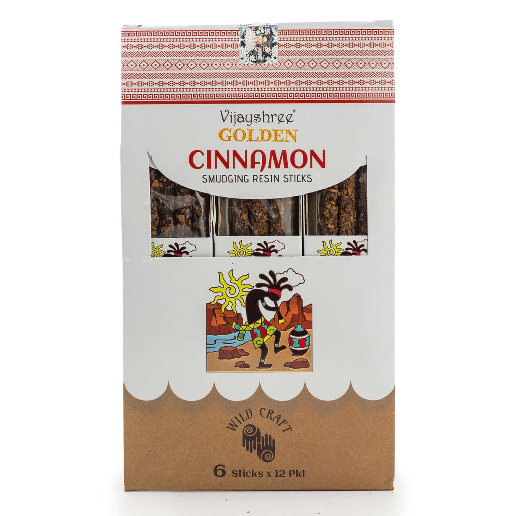 Palitos de resina para sahumar con canela dorada - 30 g