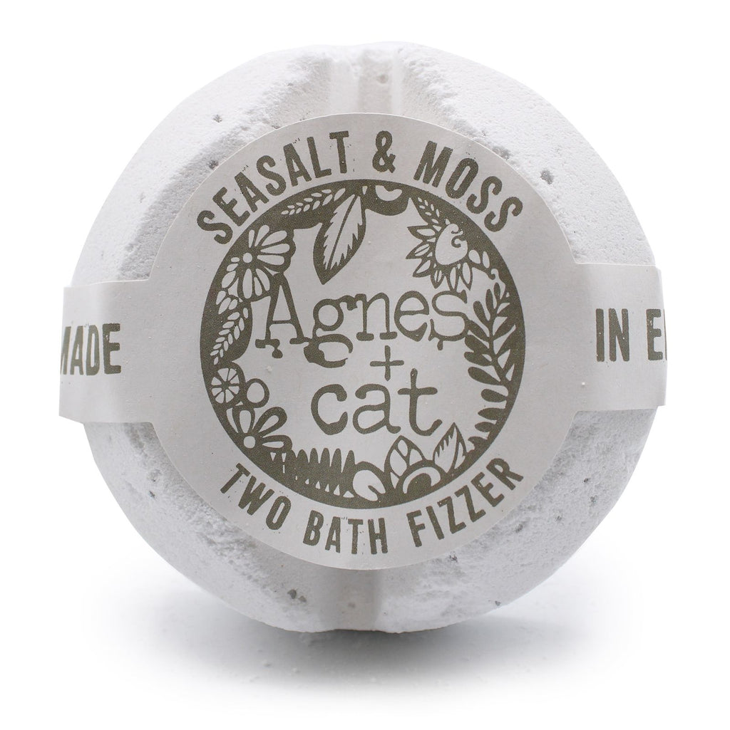 Agnes + Pastilla efervescente para baño de gatos - Sal marina y musgo