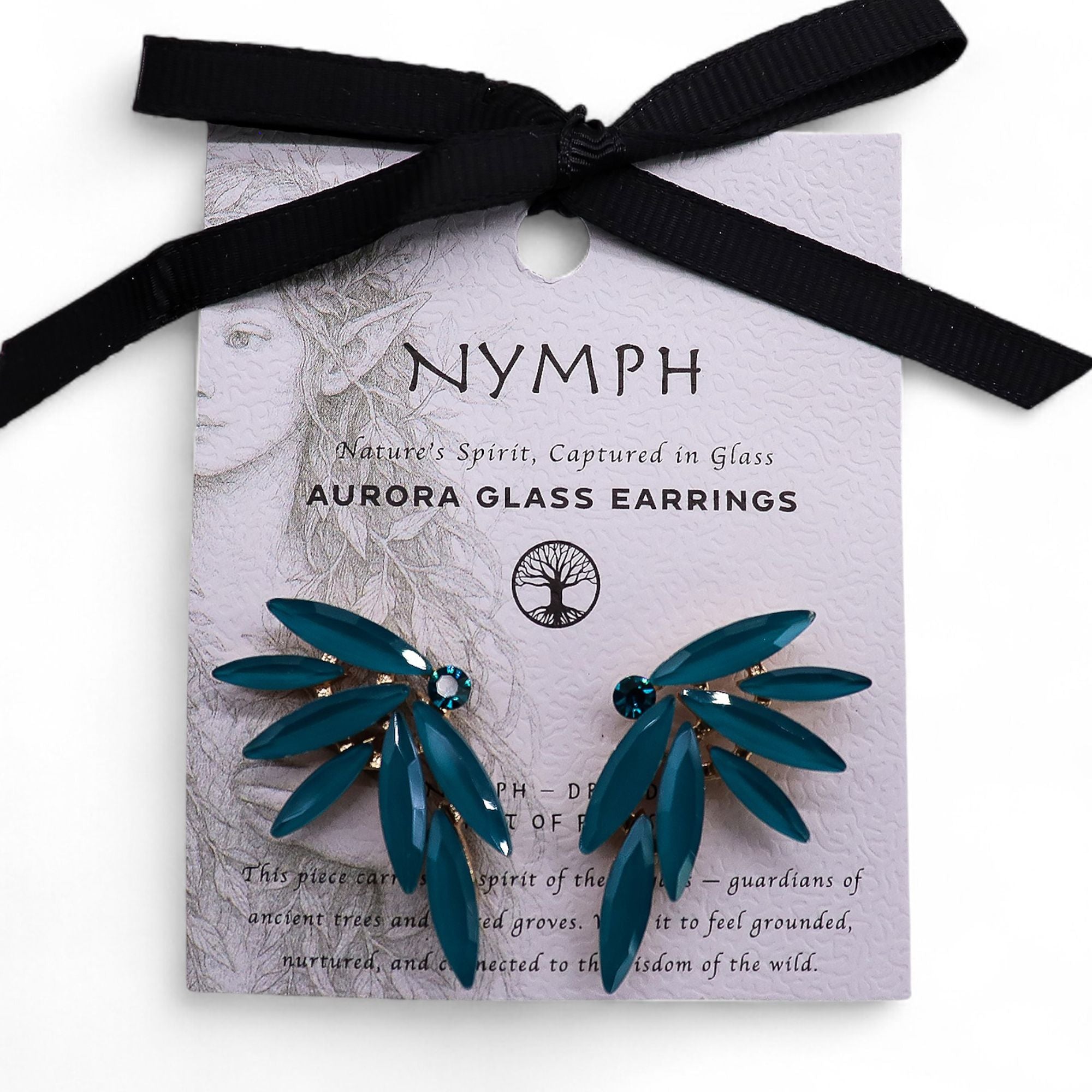 Pendientes de Cristal Vintage - Hadas - Verde Turquesa
