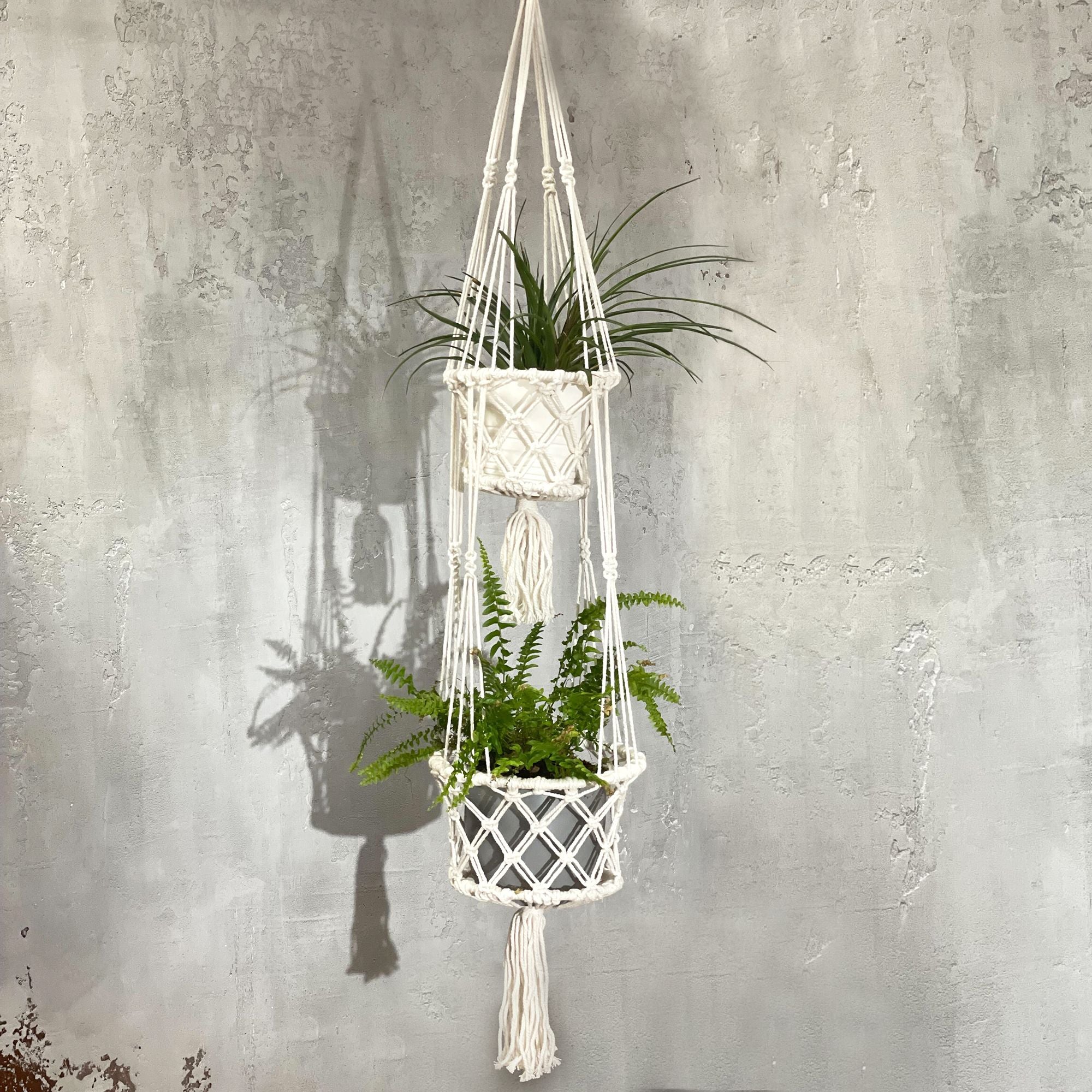 Macetero de Macrame - Doble