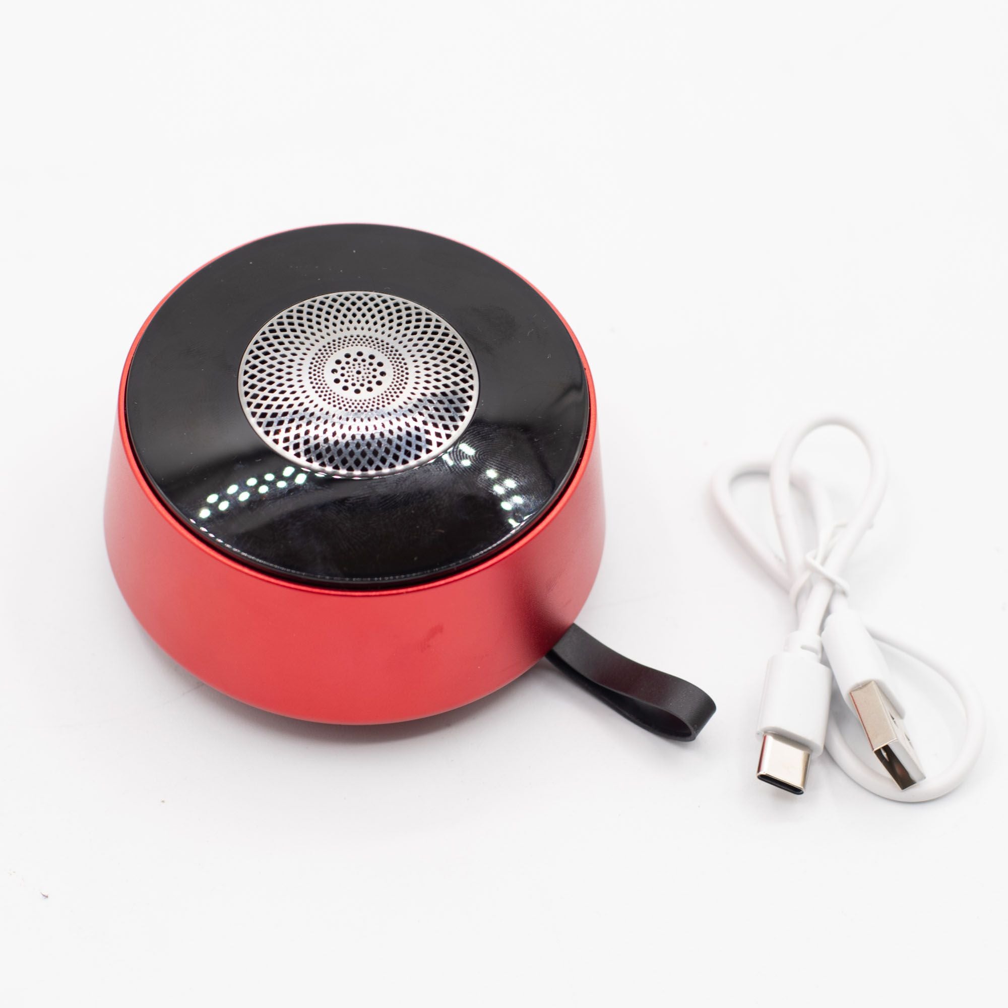 Mini altavoz con efecto de iluminación Mandela rojo