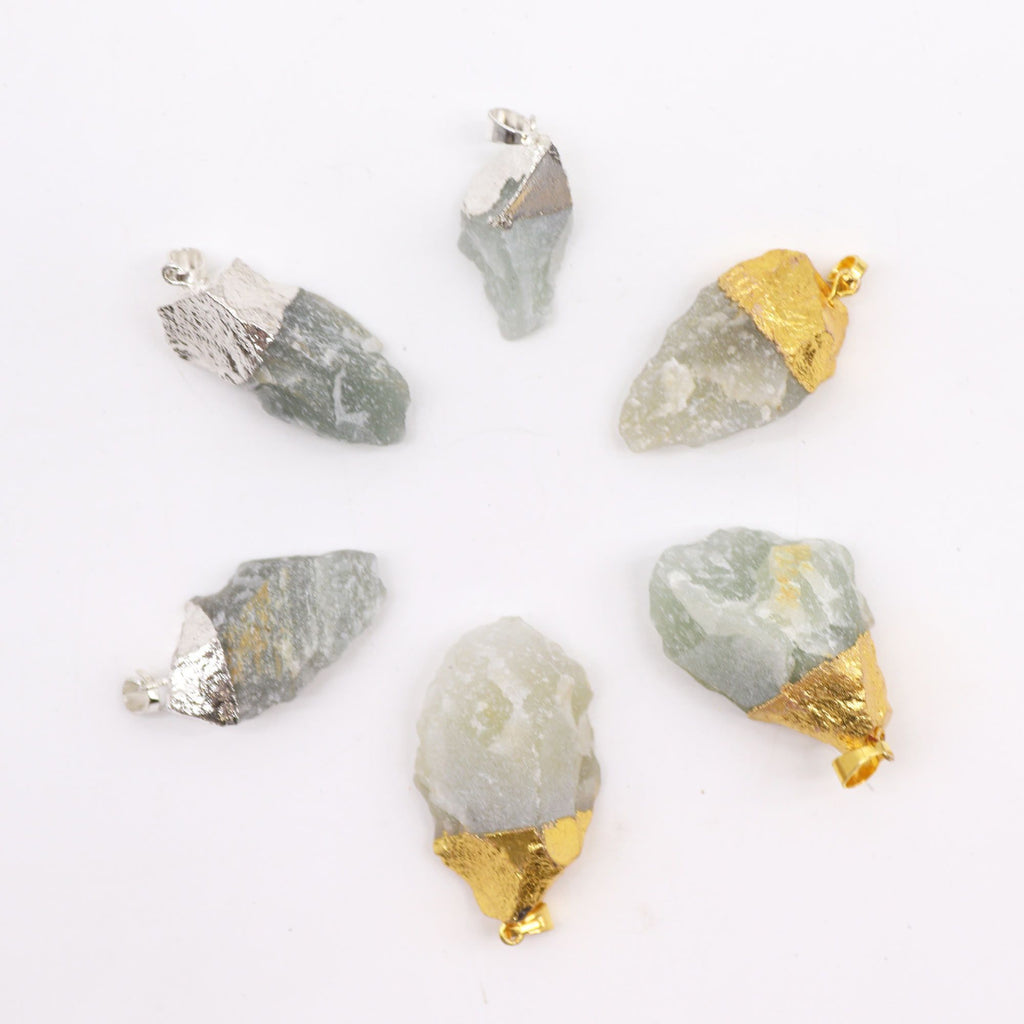 Colgantes de jade indio bañados en oro y plata (6 unidades surtidas)