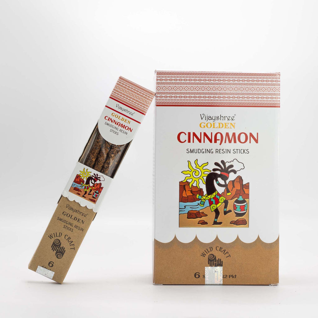 Palitos de resina para sahumar con canela dorada - 30 g