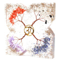 Orgonite de oficina - Cobre con diseño 4 arboles  - Grande