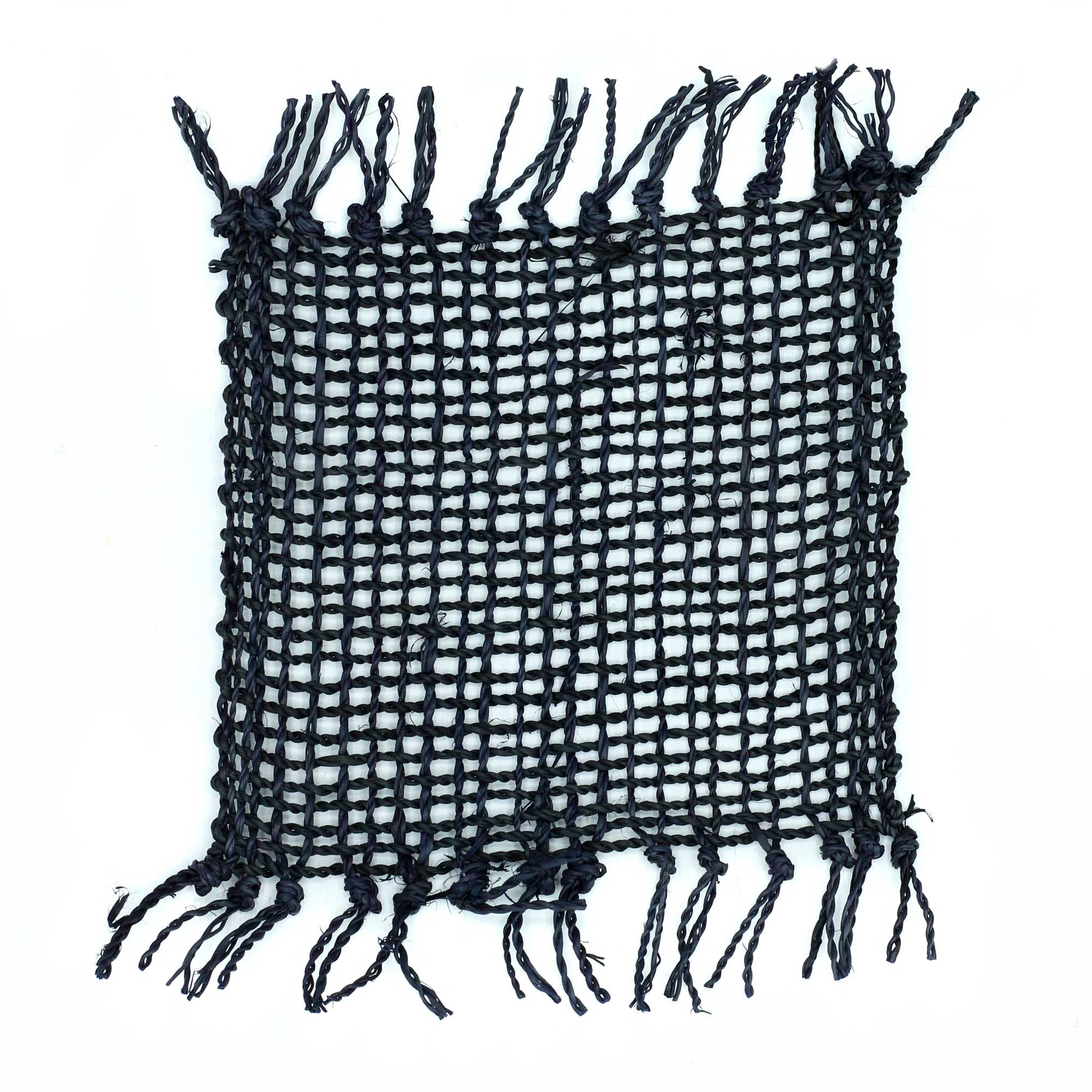 Set de 4 Posavasos Natural Flecos - Negro