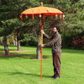 Parasol de patio Bali - Algodón - Decoración naranja - 1,5 m