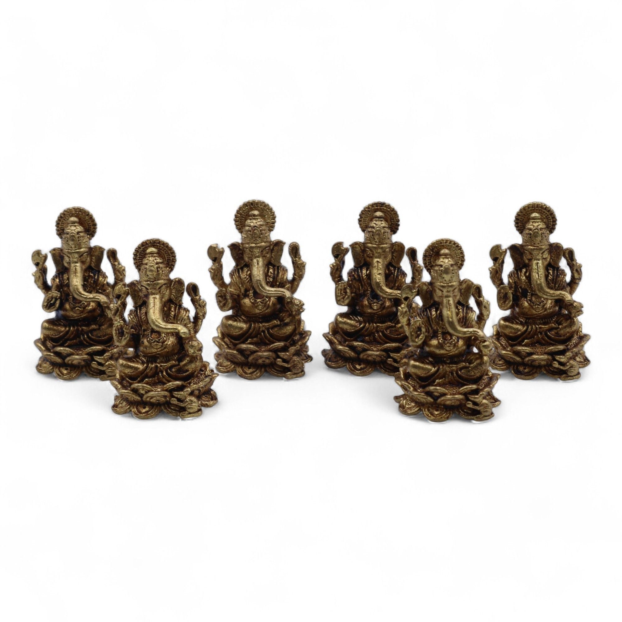Dioses en miniatura de latón - Ganesha (22 g)  - 37 mm