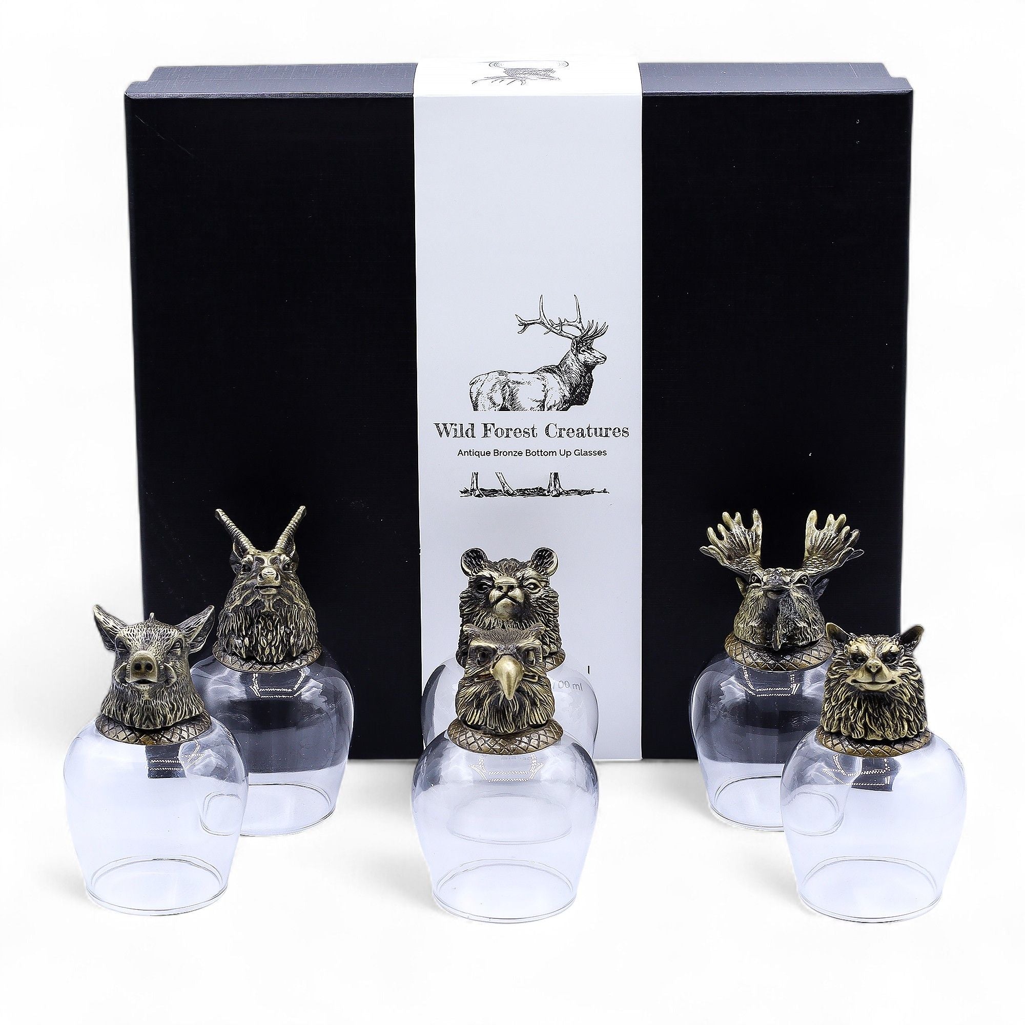 Set de regalo de 6 vasos (50ml) - Criaturas Místicas - Bronce Antiguo