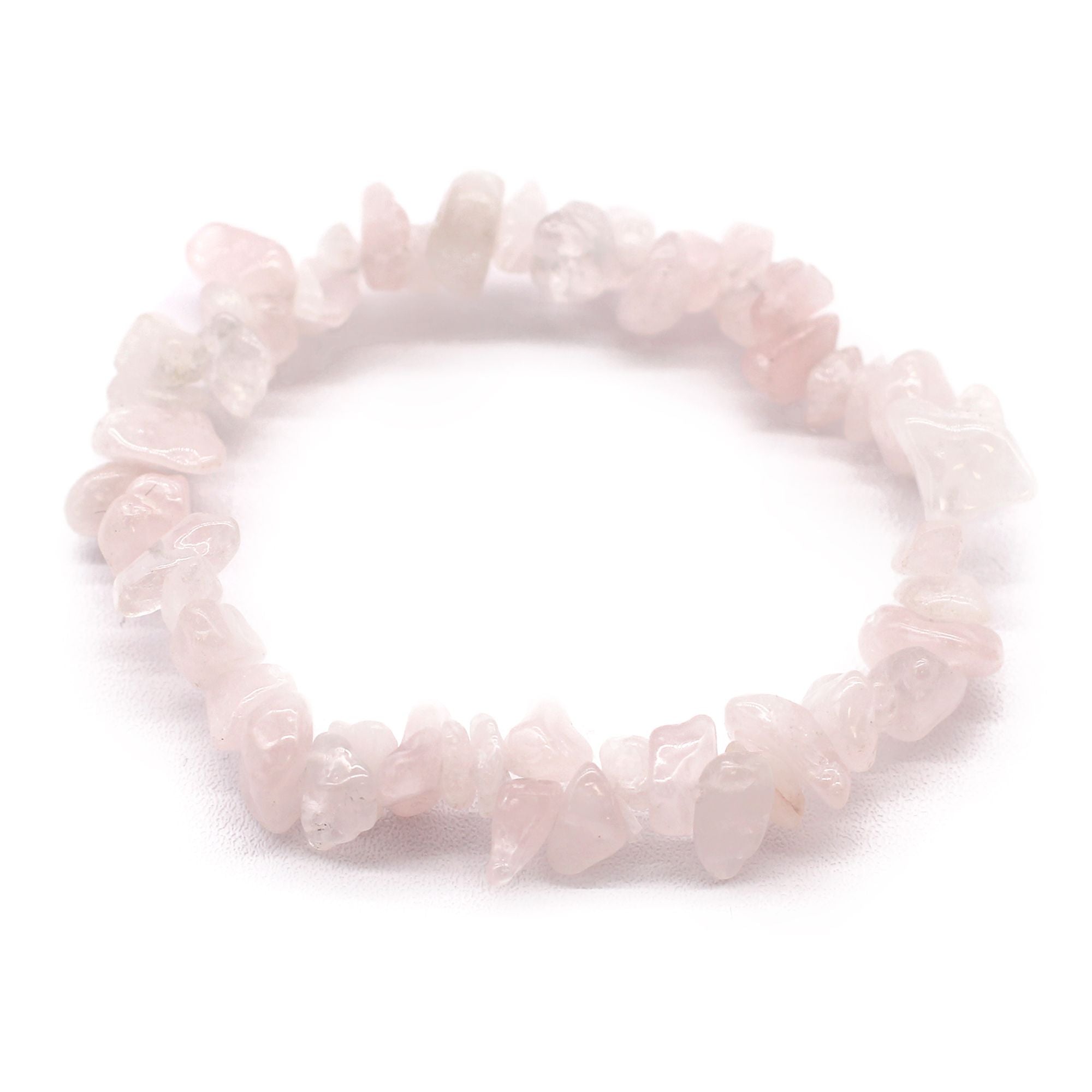 Bomba de baño con pulsera de gemas de cuarzo rosa