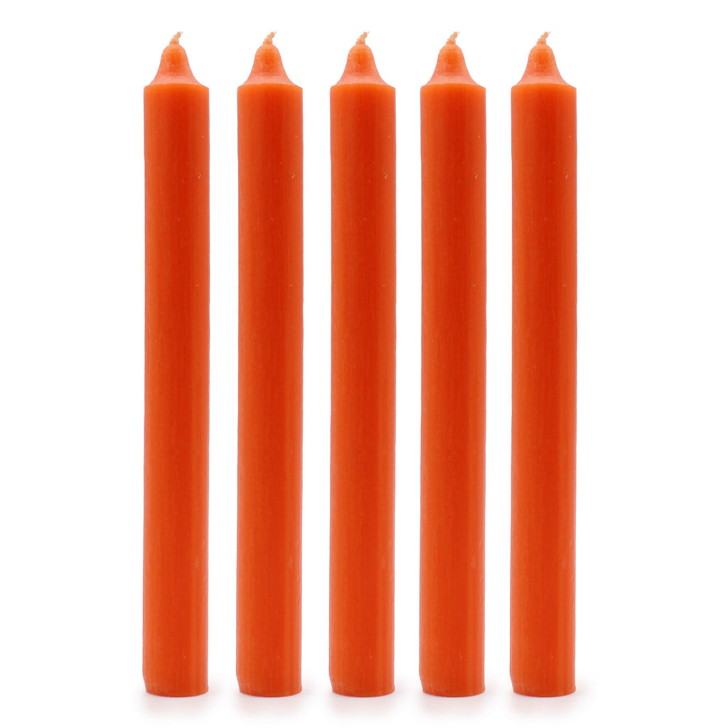 Velas a Granel de Color Sólido - Naranja Rústico - Paquete de 10