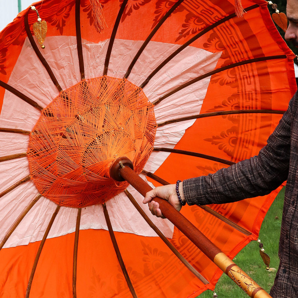 Parasol de patio Bali - Algodón - Decoración naranja - 1,5 m