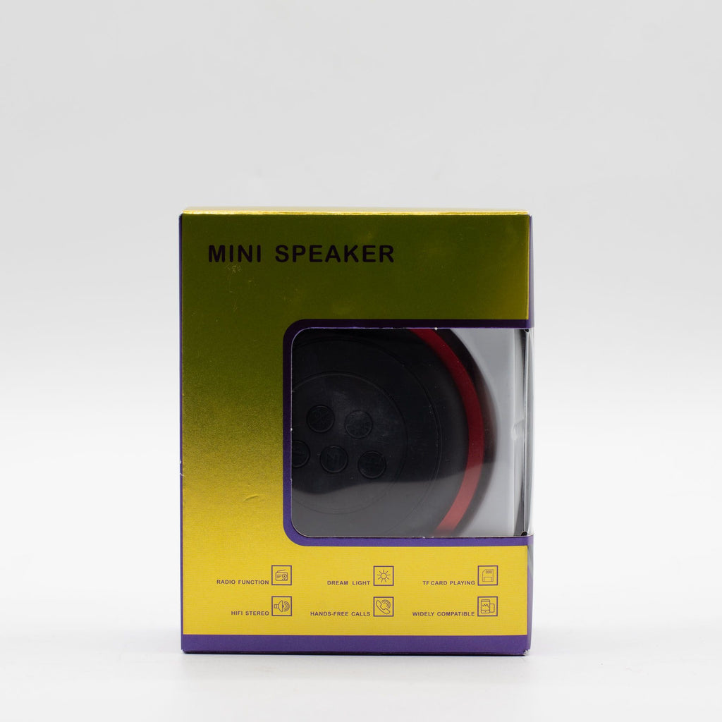 Mini altavoz con efecto de iluminación Mandela rojo