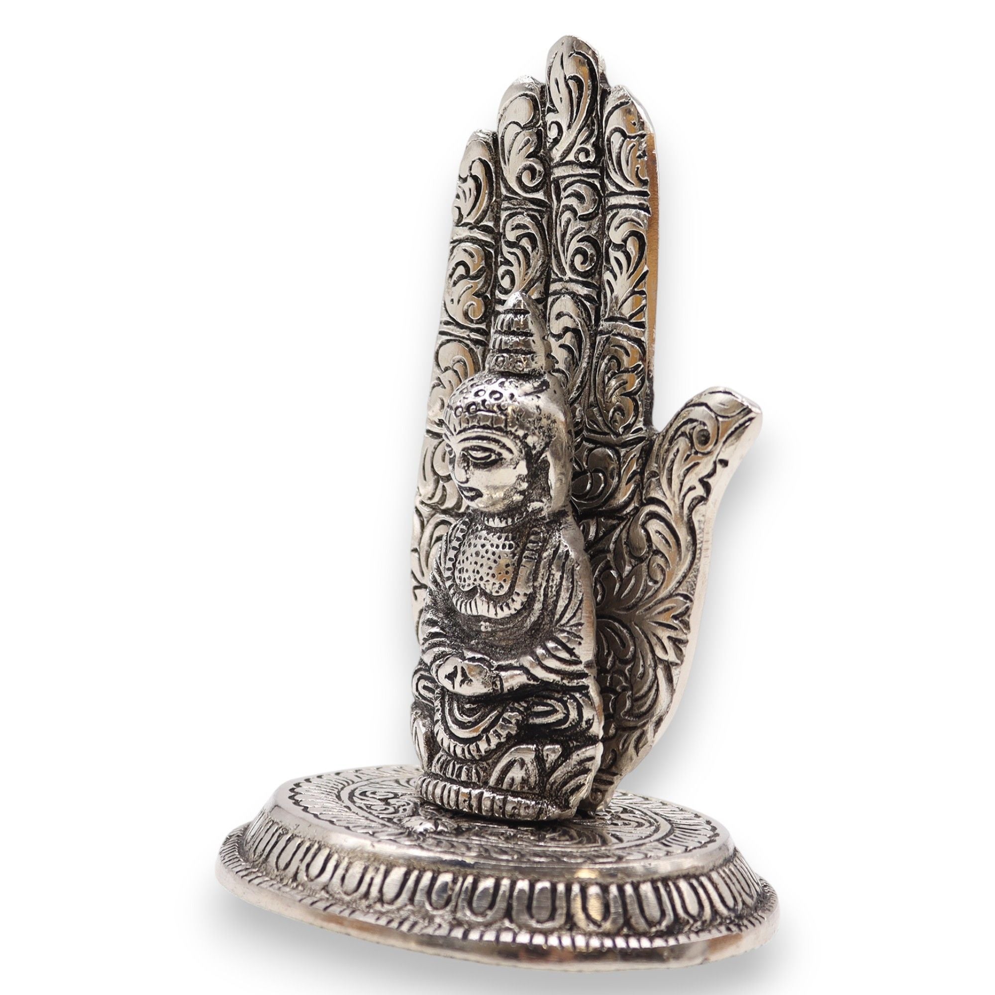Mano Buda Porta Incienso 13x9cm