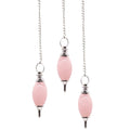 Péndulo Piedra Preciosa en Forma de Lingam - Cuarzo Rosa