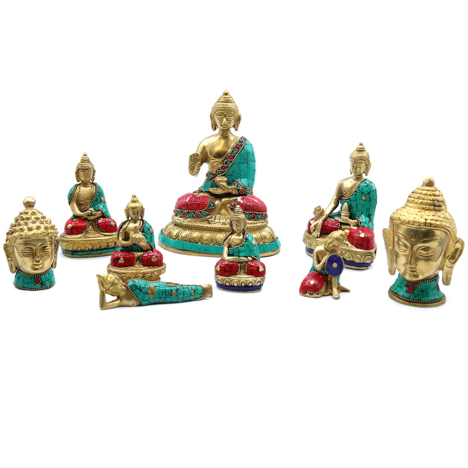 Figura de Buda de Latón - Cabeza Med - 8 cm