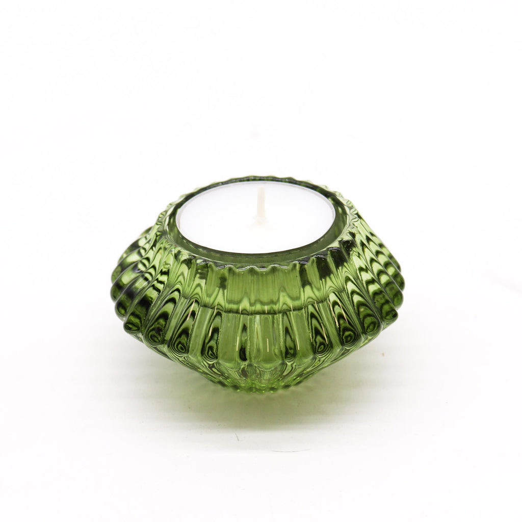 Portavelas reversible con diseño de flor para cena / vela de té - Jardín de Jade