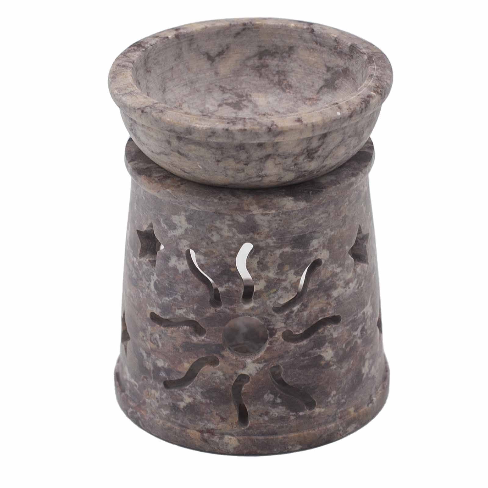 Quemador de aceite pequeño de esteatita 8 cm - Sol y Estrellas