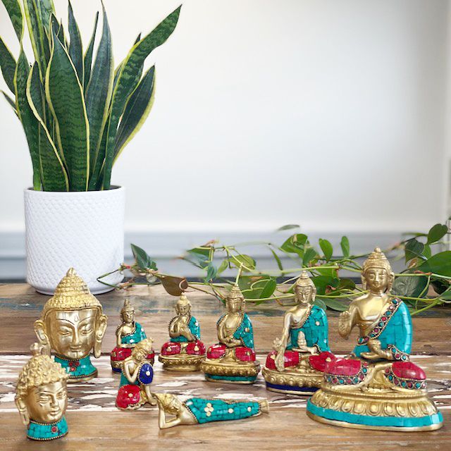 Figura de Buda de Latón - Acostado - 10cm