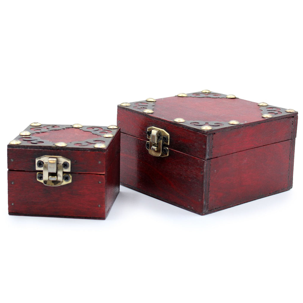 Juego de 2 Cajas Góticas Cuadradas