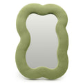 Espejo suave ondulado - Nube grande - Verde musgo (33.4x23.5x2.3cm)
